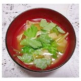 三つ葉・白菜・油揚げの味噌汁